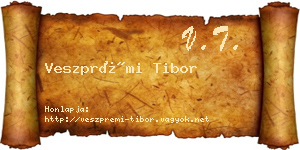 Veszprémi Tibor névjegykártya